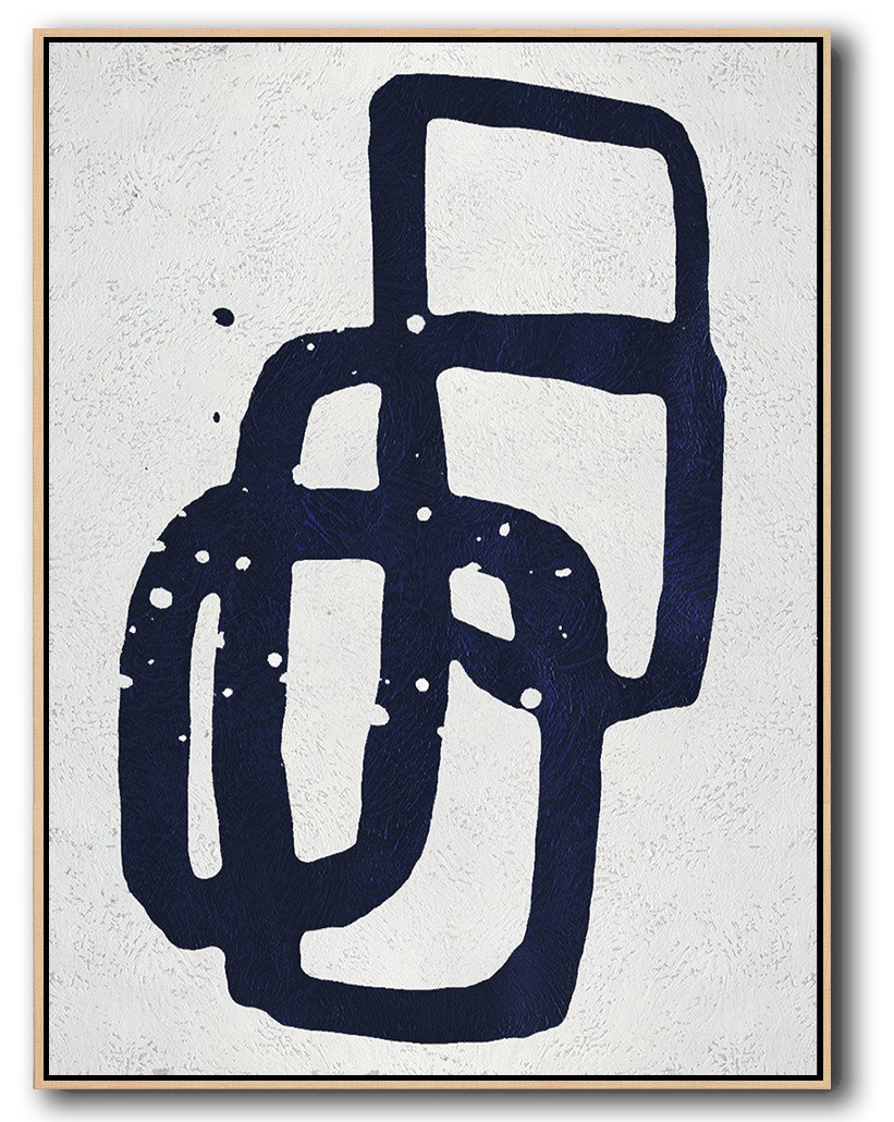 Navy Blue Minimal Art #NV95B - Click Image to Close